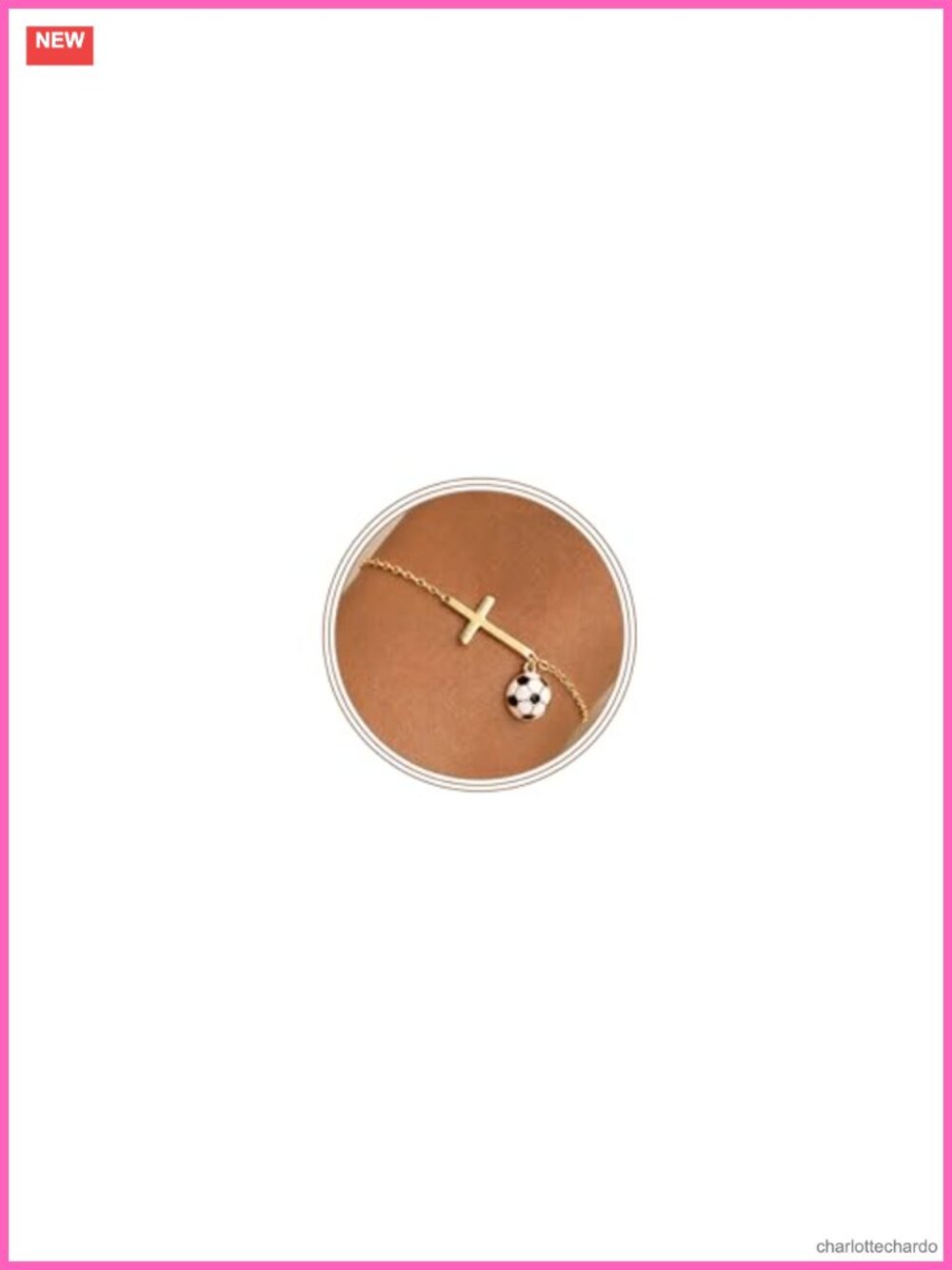 14K Gold Plated Cross Link Chain Bracelet Adjustable Christian Faith